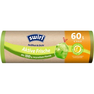 swirl® 4638 swirl® Müllbeutel Reißfest & Dicht Aktive Frische 4638 60,0 l grün, 8 St