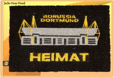 Borussia Dortmund Fussmatte Signal Iduna Park BVB Türmatte Heimat Gr: 60x39x2cm NEU