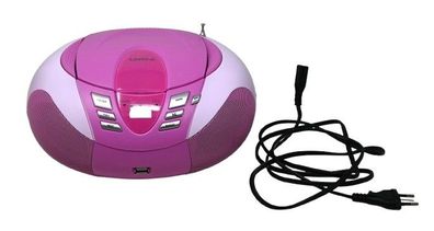 Lenco SCD-37 USB Pink - Tragbares FM-Radio * teildefekt - CD Funktion defekt*