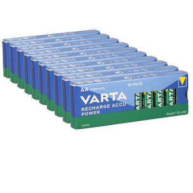 100x Varta Ready2Use AA Mignon Akku Ni-MH 1,2V 2100mAh