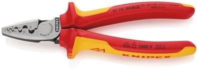 KNIPEX 97 78 180 Crimpzange für Aderendhülsen 180 mm Aderendhülsen 0,25 – 16 mm²