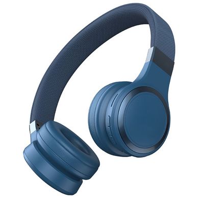 Kabelloser On-Ear Bluetooth-Kopfhörer in Blau Mit Noise-Cancelling