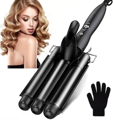 Lockenwickler 3 Barrel Wave Iron 25 mm Beach Wave Curler mit