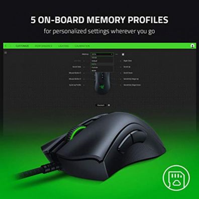 Razer DeathAdder V2 Gaming Mouse 20.000 DPI Ergonomic RGB Black