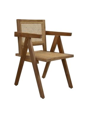 HSM Collection Esszimmerstuhl 56x52x83 Natur Rattan/Teak