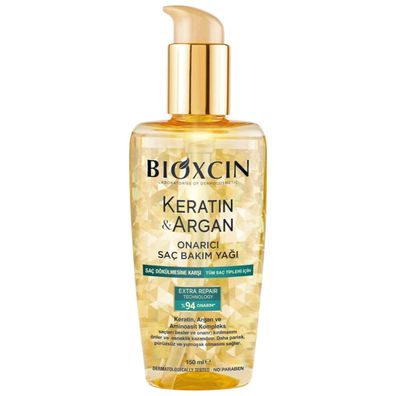 Bioxcin Keratin & Arganöl - Repair Haarpflegeöl - Anti-Frizz-Effekt