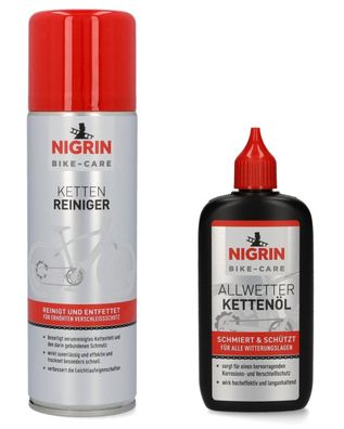 Nigrin Bike PACK Fahrrad KettenReiniger + KettenÖl KettenFett KettenSpray