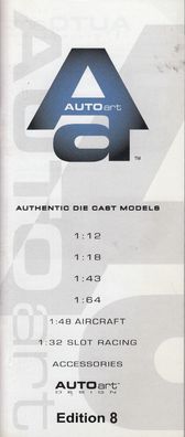 Auto Art Taschenkatalog Nr. 8 / 2012, Modellautos , Flugzeuge, Slot Cars