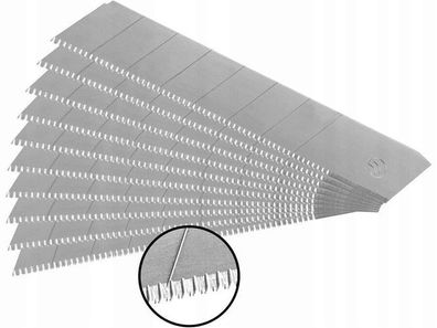 10x Cutermesser Ersatzklingen Verzahnte Abbrechklingen 18mm Cutterklingen SK5
