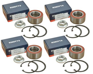 4 x Radlager-Set Knott 47306V Lager 72/39 x 37 mm + Zubehör - Ecolager Kompaktlager