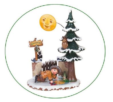 Hubrig Winterkinder Mondputzer 16 cm Holzfigur zum Sammeln