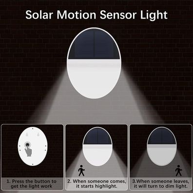 Solarleuchte - für den Außenbereich, 48 LED-Solar-Bewegungsmelder-Wandleuchte
