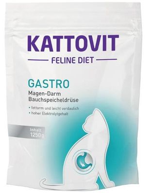 Kattovit ¦ Feline - Gastro 1,25kg ¦ trockenes Katzenfutter bei Erkrankungen des