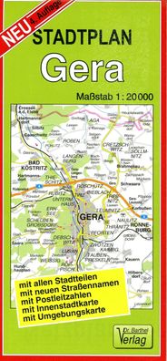 Stadtplan Gera 1 : 20 000,