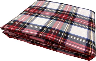 Serviette Xmas Tartan 40x40 cm Set 4 Stück weiß Unique living