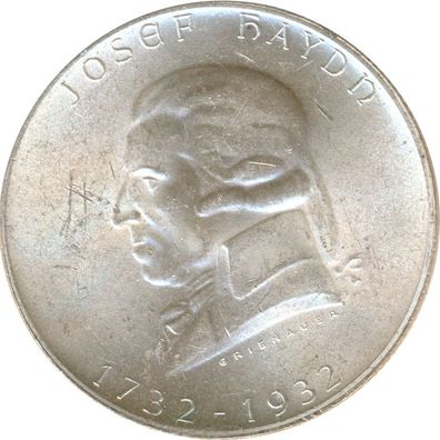 Österreich 2 Schilling 1932 Josef Haydn Silber*