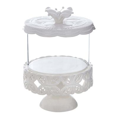 Blanc Maricol Dome Glasglocke Haube Bonbon Muffinständer Platte Shabby A33309