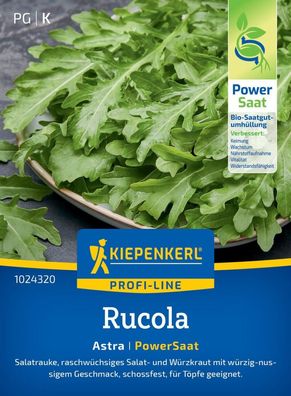 Rucola Astra, PowerSaat, Salatrauke - raschwüchsiges Salat- u. Würzkraut