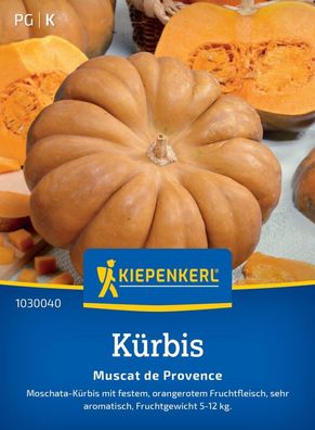 Kürbis Muscat de Provence, Moschata-Kürbis mit festem Fruchtfleisch