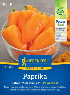 Paprika Salma-Mini Orange®, F1, PowerSaat - gelingsicher - Snack-Paprika