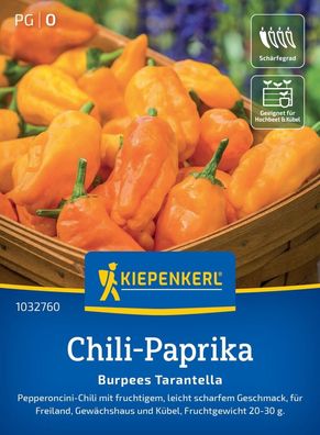 Chili-Paprika Burpees Tarantella, Pepperoncini-Chili - Freiland, Gewächshaus