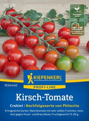 Kirsch-Tomate Crokini, F1, ertragreiche Garten-Naschtomate - resistent