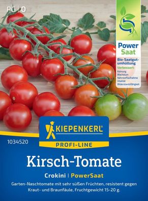 Kirsch-Tomate Crokini, F1, PowerSaat, Garten-Naschtomate - resistent