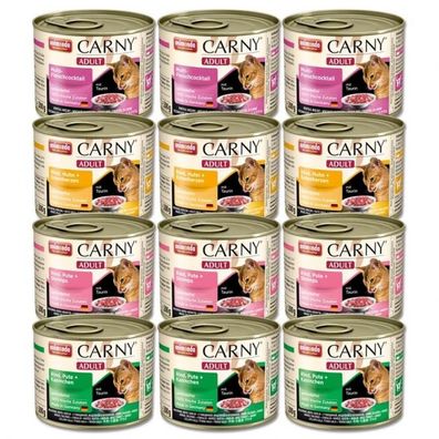 Animonda Katzen Nassfutter Dosen Paket Carny Adult Mix 2 12x200g, getreidefrei