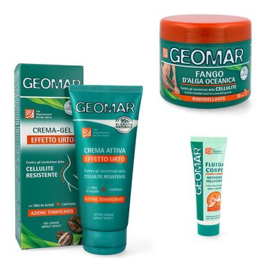 GEOMAR Set Fango + Urto Creme + Mini Bodylotion für Ihre Anti Cellulite Pflege