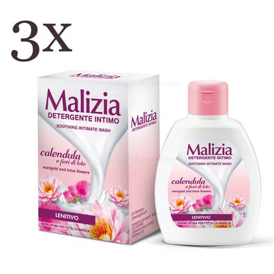 Malizia Calendula & Aloe Intimseife Flüssigseife 3x 200ml