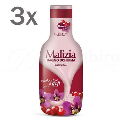 3x Malizia bacche e fiori di goji Badeschaum 1000 ml