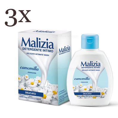 Malizia Kamille Intimseife Flüssigseife 3x 200 ml ohne Parabene