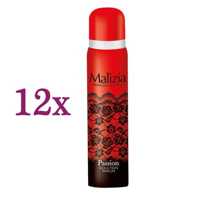 Malizia DONNA Body Spray deodorant - Passion 12x 100ml