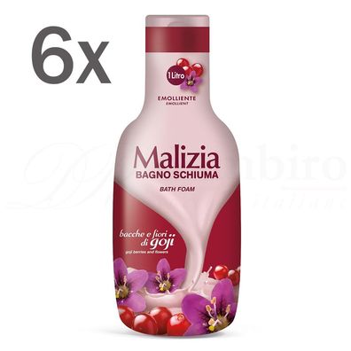 Malizia bacche e fiori di goji Badeschaum Schaumbad 6x 1 L