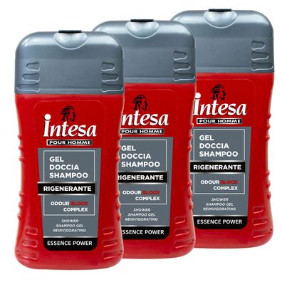 intesa pour homme Odour Block Essence power Duschgel 3x 250ml