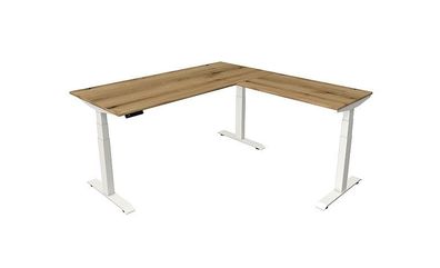 Kerkmann Schreibtisch Sitz-Stehtisch Move 4 weiss 180x80x64-129cm mit Anbau elektr