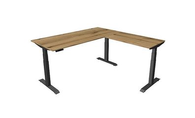 Kerkmann Schreibtisch Sitz-Stehtisch Move 4 anthrazit 180x80x64-129cm mit Anbau