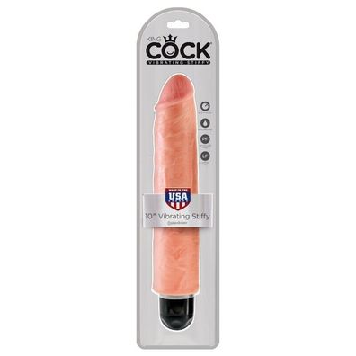 KING COCK - Steifer Realistischer Vibrator 25.4 CM Natürlich