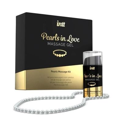 Set Massage Erotisch Pearls IN Love Halskette Aus Perlen Gel