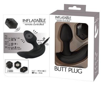 Butt Plug Inflatable + remote controlled