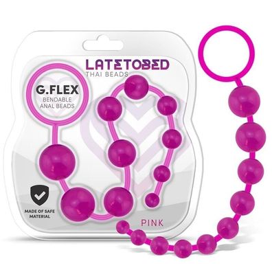 Latetobed G. Flex Biegsame Thai Analperlen Rosa