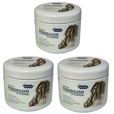 3x 500 ml Ream Quartett Pferdebalsam erfrischt Rosskastanie Eukalyptus