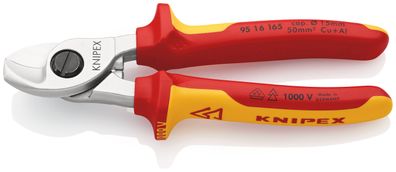 KNIPEX 95 16 165 Kabelschere 165 mm Ø 15 mm / 50 mm² VDE isoliert verchromt mit