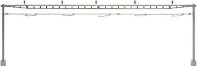 Sommerfeld 371 H0 Quertragwerk komplett mit 2 Masten, B allgemein