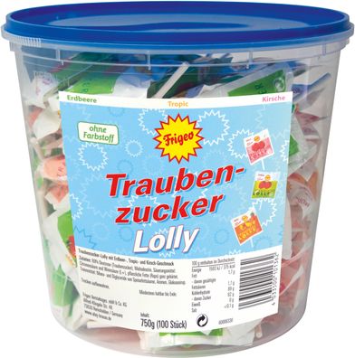 Frigeo Traubenzucker-Lolly 100 Stück 750g