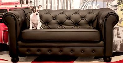 Chesterfield Hundesofa Hundebett Hunde Katzen Tier Bett Katzenbett Leder