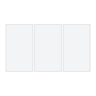banjado® Herdabdeckung aus Glas dreiteilig je 30x52cm Motiv weiß