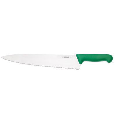 Giesser langes Kochmesser 31 cm grün gestanzte Wellenschliff-Klinge 8455 w 31 gr