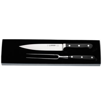 Giesser Tranchier Set 2-teilig mit Kochmesser 18 cm & Fleischgabel Kochset 9770