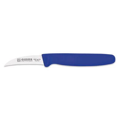 Giesser Tourniermesser 6 cm blau mit gebogener gestanzten Klinge 8545 sp 6 b